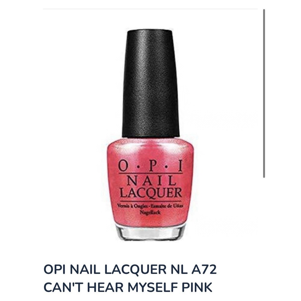 OPI Nail Lacquer Women 0.5oz Pink New Iridescent NL A72 Can't Hear Myself Pink!